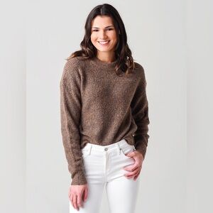 Heartloom Celine Sweater Medium Brown Crew Neck Size Medium